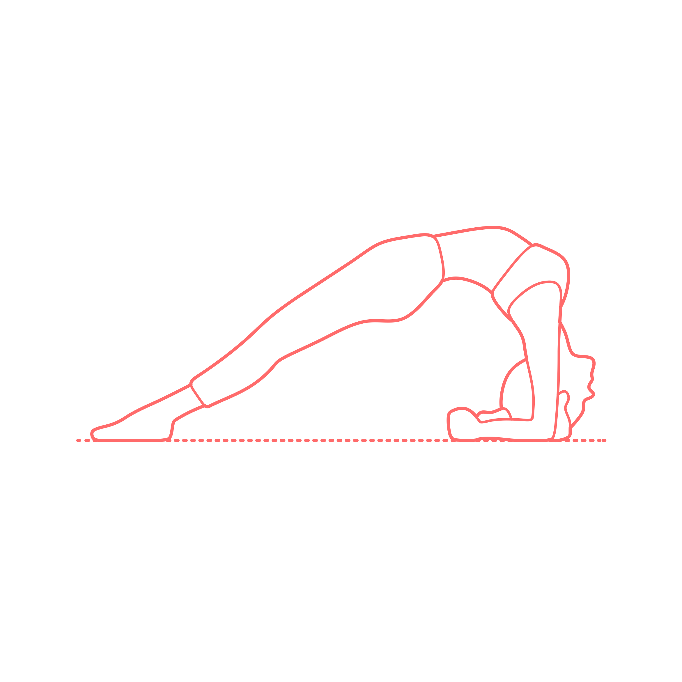 Humans Yoga Poses Upward Facing Two Foot Staff Pose Outline Icon Svg Set Free Vectors
